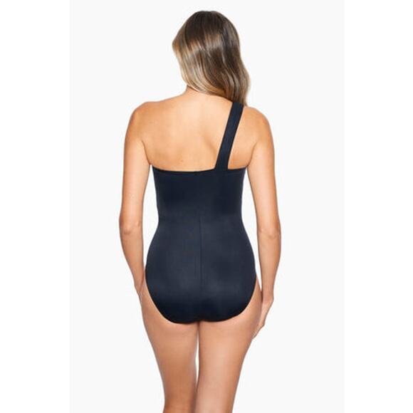 Miraclesuit Women's Spectra Matrix One-Shoulder One-Piece Swimsuit Size 12 NWT - Picture 5 of 12